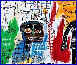 Jean-Michel Basquiat Acrylic, enamel. Oilstick painting canvas hand Signed pop Art