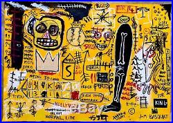 Jean-Michel Basquiat Acrylic, enamel. Oilstick painting canvas hand Signed pop Art