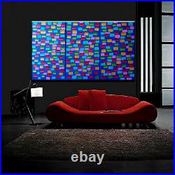 LARGEST on eBay HUGE 72 Original Blue Painting Abstract signed Ready to Hang