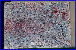 Large Painting Jackson Polllock Enamel On Canvas 55 X 39 Inches 1950 Nice