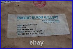 Large Painting Jackson Polllock Enamel On Canvas 55 X 39 Inches 1951 Nice