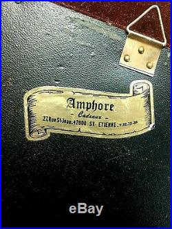 Limoge Original Hand Painted Enamel La Tricoteuse Provenance Labels Attached