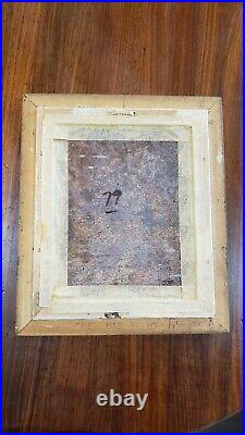 Louis Cardin Original Enamel On Copper Painting Framed, French Artist Free Ship