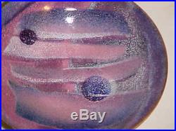 Lucille Cantini Modern Enamel Copper Art Bowl Midcentury Abstract Painting Nice