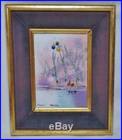 MID Century Art Raphael Signed Numbered Limited Edition Enamel Copper Painting
