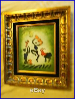 Max Karp, Enamel On Copper Picasso's Goat Dance $279