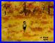 Max Karp Enameled Painting, Young Boy in Golden Field #1