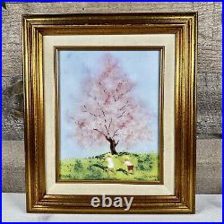 Max Karp The Four Seasons Signed Limited Edition Enamel on Copper Painting