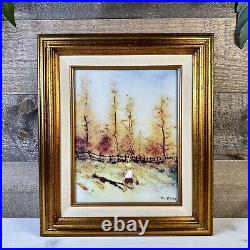 Max Karp The Four Seasons Signed Limited Edition Enamel on Copper Painting
