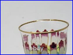 Meyrs Neffe Hand Enameled Floral Hock Wine C. 1910 Chicago Retailer