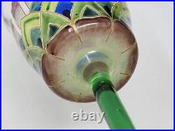 Meyrs Neffe Hand Enameled Floral Hock Wine C. 1910 Chicago Retailer