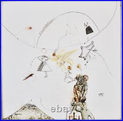 Midcentury Jo Proietti Abstract Oil Enamel on Perspex Seed Bleed & the Kitty