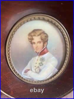 Mini French Portrait Napoleon Duke of Reichstadt Lady Marquise De Brincourt