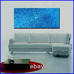 Modern Blue Painting Original Abstract handmade signed Large framed xxx Canvas