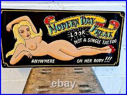 Modern Day Freak. 1 Shot Enamel, Hand Painted Fair Artist, Bespoke Top Quality
