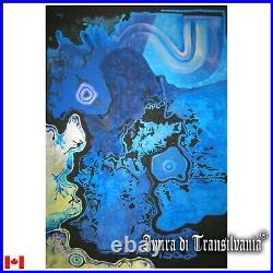 Modern art abstract painting contemporary minimalism expressionism blue seascape