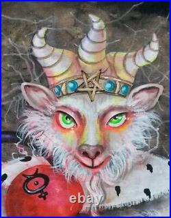 Modern art painting figurative goetia lemegeton focalor demon seal satan satanic