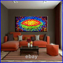 Modern handmade Painting Original Abstract signed Large framed xxx Canvas Home