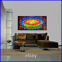 Modern handmade Painting Original Abstract signed Large framed xxx Canvas Home
