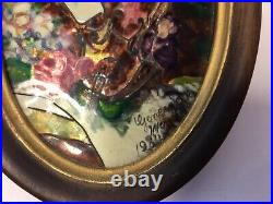 Musique Mid Century French Enamel on Copper Signed Gift Quality Piece