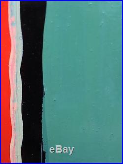 New York Artist Tom Burckhardt Abstract Minimalist Enamel Painting. Signed. 1992