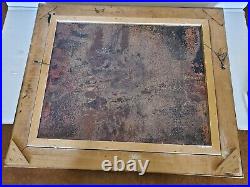 ORIGINAL ENAMEL ON COPPER PAINTING by COLE Size 19 1/2W × 15 1/2H SIGNED