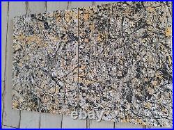 Original Abstract Action Painting jackson pollock style Set Of Three 12x16