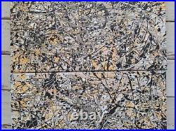 Original Abstract Action Painting jackson pollock style Set Of Three 12x16