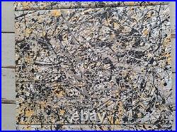 Original Abstract Action Painting jackson pollock style Set Of Three 12x16