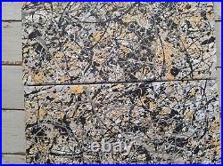 Original Abstract Action Painting jackson pollock style Set Of Three 12x16