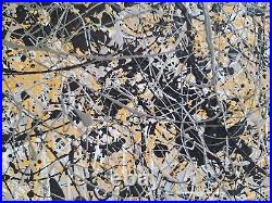 Original Abstract Action Painting jackson pollock style Set Of Three 12x16