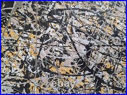 Original Abstract Action Painting jackson pollock style Set Of Three 12x16