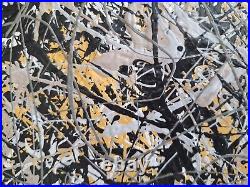 Original Abstract Action Painting jackson pollock style Set Of Three 12x16