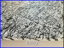 Original Abstract Oil and Enamel Action Painting jackson pollock style art