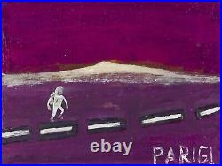 Original Enamel Paint on Canvas Claudio Parigi''A stroll along the Milky Way