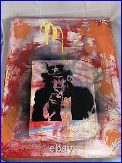 Original Graffiti/Pop Art Painting, Signed, Uncle Sam, Patriotic, America, Rare