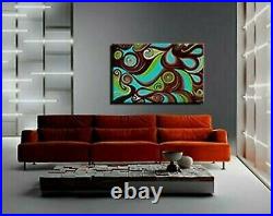 Original Modern handmade Painting Large Abstract xxx Canvas Home signed framed