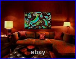 Original Modern handmade Painting Large Abstract xxx Canvas Home signed framed