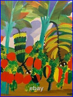Original Painting Albert Artwell Jamaica Fishing Lobsters Naive Painting Style