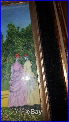 Painting Enamel On Copper George Seurat Impressionist Style Signed Belliard
