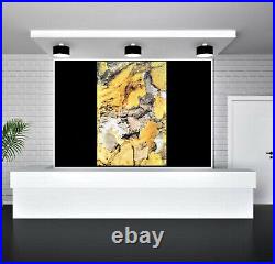 Painting,'sands Of Time', Enamel Paint, Abstract Art Deco, Canvas, Free Ship