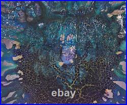 Phyllis Toburen 4'x5' Sea of Love Abstract Sculptural Enamel Painting Earth Cr