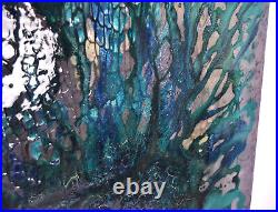 Phyllis Toburen 4'x5' Sea of Love Abstract Sculptural Enamel Painting Earth Cr