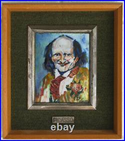 Picasso Bibi la Purée Portrait, Enamel on Copper Depiction, Framed