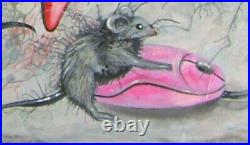 Pop art modern painting indipendent contemporary artist cartoon mickey mouse art