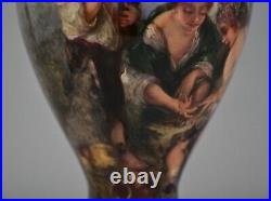 ROYAL VIENNA Antique Original Art Signed Franz Dorfl Hand Painted Porcelain Vase