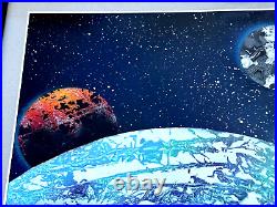 Rick & Morty Painting Planet Runner Original Surreal Art Futurist Space Travel