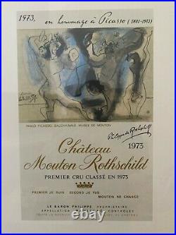 Rothschild Presentation Wine Labels, 1973 Pablo Picasso, 1982 John Huston