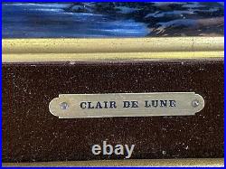 Signed Betourne Limoges 44/100 CLAIRE DE LUNE Enamel on Copper French Art Framed