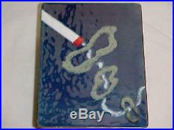 Signed Claire Wyman Modern Enamel Copper Art Box Midcentury Painting Cleveland